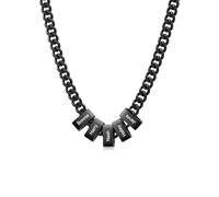 Presentimental Collana con Nome Personalizzata Collana da Uomo in Acciaio inossidabile Argento Regalo per la Festa del papà, Natale, San Valentino (B-5 NOME)