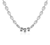 Presentimental Collana con Nome Personalizzata Collana da Uomo in Acciaio inossidabile Argento Regalo per la Festa del papà, Natale, San Valentino (3 NOME)