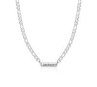 Presentimental Collana Personalizzata con 1-5 Nomi per Uomo Donna in Acciaio inossidabile Catena Cubana 6 mm Regolabile Regalo per Compleanni Anniversari Festa del papà Natale (1 nome)