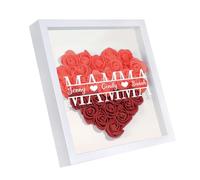 Presentimental Regalo Festa Della Mamma Regali per la mamma Cornici Personalizzato con Nome Fiore di Rosa 8x8 Portafoto Album