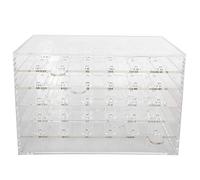 Présentoir de rangement pour vernis à ongles Sluffs, présentoir de nail art en acrylique, 5 couches, 60 compartiments, support de bureau amovible à absorption magnétique