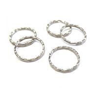 Présentoirs pour Bijoux Anelli Supporto portachiavi martellato 25 mm (5 pezzi) Grigio