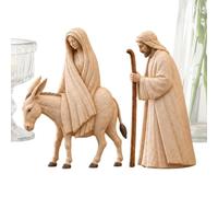 Presepe, 2 pezzi, in resina, per interni | Statua cattolica del santo per libri, soggiorno, casa, feste e feste stagionali