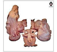 Presepe artigianale in terracotta personaggi re magi statuine per esterno cm 40