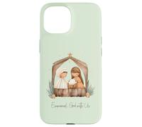 Presepe Boho Emmanuel, Dio con noi Natale Custodia per iPhone 15