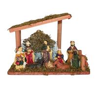 Presepe completo con 9 personaggi presepe 15cm per il tuo presepe natalizio. Presepe di Natale con accessori presepe. Completa il tuo portale del presepe con le 9 statuine del presepe.