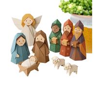 Presepe Di Carta, Artigianato Di Carta Natale Religioso Fatto A Mano, Set Di origmi Fai-da-Te Con Animali Di Gesù Angeli, Decorazione Pieghevole Educativa Creativa, Per Principianti Giovani Amici Di