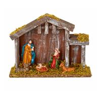 Presepe Di Natale 5 Pezzi Con Figures E Stalla N184600