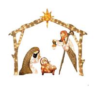 Presepe di Natale da esterno con luce a led Scena della Sacra Famiglia per interni ed esterni, scena