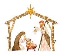 Presepe di Natale da terra inserto con luci LED decorazione