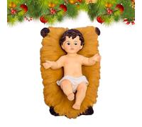 Presepe Di Natale | Decorazioni Natalizie Con Statuine Cristiane | Statuetta Religiosa Di Gesù Bambino Nella Mangiatoia | Per Interni, Festa Natalizia, Scrivania, Libreria, , Ingresso, Mobile TV, Como