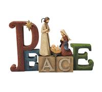 Presepe Di Natale In Resina | Ornamenti Di Scena Della Sacra Famiglia Della Pace Di Natale | Set Di Figure Di Gesù Carine Con Figure Della Vergine Maria, Statua Della Natività Di Vacanza P