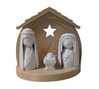 Presepe di Natale per interni, con illuminazione per una piccola rappresentazione religiosa, decorazione natalizia per le festività con set presepe - per tavolo da pranzo, soggiorno, libreria