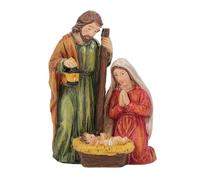 Presepe di Natale Sacra Famiglia Figurine da Collezione Resine Dipinte a Mano Scena Ornamento Decori Religiosi Sacra Famiglia Figurine