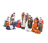 Presepe di Natale Set 10 cm di altezza Sacra Famiglia Resine Figurine Ornamenti Da Collezione Per Le Vacanze Decori Da Tavolo Da Tavolo Ornamenti di Natale