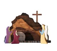 Presepe di Pasqua in legno, 4 diversi disegni, scena pasquale, decorazione pasquale di alta qualità, per la casa, la chiesa o la comunità (C)