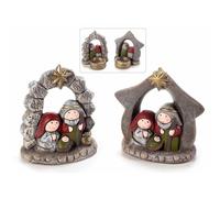 Presepe in ceramica con portatealight