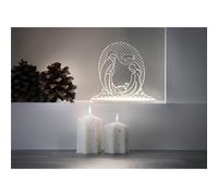 Presepe luminoso Nazaret h 17 cm in Plexiglass BETHLEHM NATIVITY SCENE, 18x7x h 17 cm - Colore trasparente trasparente
