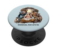Presepe Natale Emmanuel, Dio con noi Natale PopSockets PopGrip Adesivo