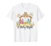 Presepe Natale Gesù Bambino Angeli e Betlemme Arte Maglietta