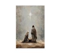 Presepe natalizio da parete su tela, poster per camera da letto, decorazione per ufficio, camera da letto, regalo, 30 x 45 cm
