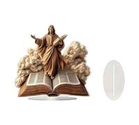 Presepe natalizio da tavolo, decorazione per presepe celeste, in acrilico 2D, decorazione per interni per presepi cristiani per interni e decorazioni religiose per casa e ufficio