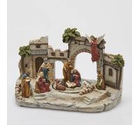 Presepe Natalizio Diorama con Luci LED, Musica e Movimento H22,5