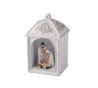 PRESEPE NATIVITÀ ARTICOLO DECORATIVI RELIGIOSI SACRA FAMIGLIA CASA CASETTA H12CM