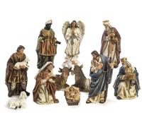 Presepe Natività completo 11 personaggi in resina cm. 18,5 by Paben