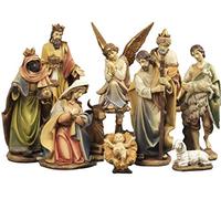 Presepe natività composto da 11 statue in resina decorata alte fino a 43 cm