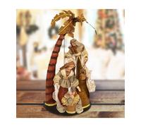 PRESEPE NATIVITA' CON PALMA IN RESINA SCENARIO ALTO 64 CM DECORAZIONI NATALIZIE