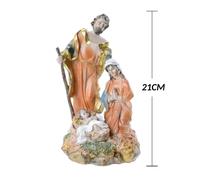 PRESEPE NATIVITà IN RESINA SCENARIO SACRA FAMIGLIA DECORAZIONI NATALIZIE 21CM