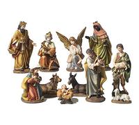 Presepe Natività LUSSO con 11 soggetti fino a 20 cm Personaggi Statue in resina Natività GRANDE Giuseppe Maria Gesù Bambino, Re Magi, Bue e Asinello, Angelo, Pastore con Pecora
