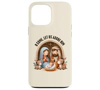 Presepe O Come, Let Us Adore Him Boho Christmas Custodia per iPhone 13 Pro Max