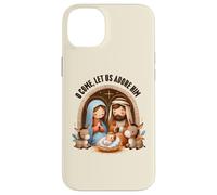 Presepe O Come, Let Us Adore Him Boho Christmas Custodia per iPhone 14 Plus