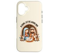 Presepe O Come, Let Us Adore Him Boho Christmas Custodia per iPhone 16