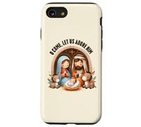 Presepe O Come, Let Us Adore Him Boho Christmas Custodia per iPhone SE (2020) / 7/8