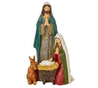 Presepe Ornamentale Giuseppe Maria E Gesù 25Cm Decorazione Natalizia