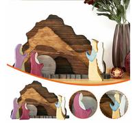 Presepe pasquale legno resurrezione decorazione legno croce ornamento casa UK