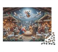 Presepe Puzzle 1000 Pezzi Carta riciclata per adulti Puzzle per adulti Impossibile difficile stimolante Ottima idea regalo per bambini dai 12 anni in su 70x50cm/1000pcs