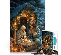 Presepe Sacro Puzzle Difficile per Adulti 1000 Pezzi Gioco di Pensiero Divertimento Tranquillo Opera d'Arte di Precisione (38x26cm)