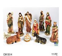 PRESEPE STATUE SET 11 PZ CM 55 H TUTTI I PERSONAGGI DELLA NATIVITA' NATALIZIA.
