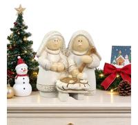 Presepe statuette mini Natale religioso decorazione da tavolo | Statuette per presepe in resina per camino, centrotavola, camino, casa, chiesa, soggiorno, feste, riunioni B
