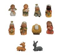 Presepi E Figure Natalizie - 10 Pezzi Piccole Figure Di Gesù Bambino Natalizie - Resina Cartone Religioso Scultura Per Giardino Chiesa Nonni Amici Adulti