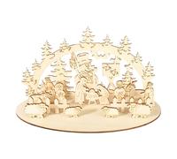 Presepi Natalizi per Interni, Puzzle Natalizi in Legno 2D per Bambini - Ornamenti Creativi Vintage per Presepe, Kit di Costruzione in Legno per Soggiorno, Camera da Letto