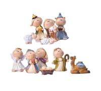 Presepi per il Natale,11 Pezzi Figure Presepe in Miniatura,Statuine per Credenza Interni Soggiorno Appartamento Camera Ufficio Feste - Per Tavolo Appartamento Camera Ufficio Portico Vetrina Chiesa Fin