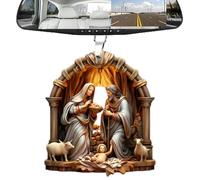 Presepi per interni, set di presepi con luci a LED, presepi per interni con mangiatoia, set di presepi e statuette per presepe | Decorazioni natalizie per interni