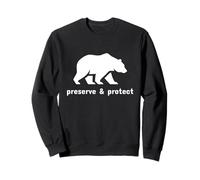 Preservare e Proteggere Grizzly Bear Animali Natura Amante Escursioni Felpa