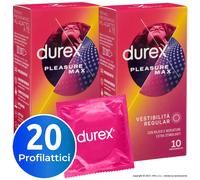 Preservativi Stimolanti Durex Pleasure Max Stimolanti con rilievi per Lui e Lei