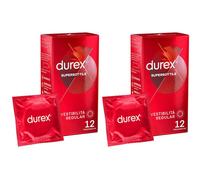 Preservativi Durex Supersottile 12 Pezzi Set da 2 2x12 pz Preservativi